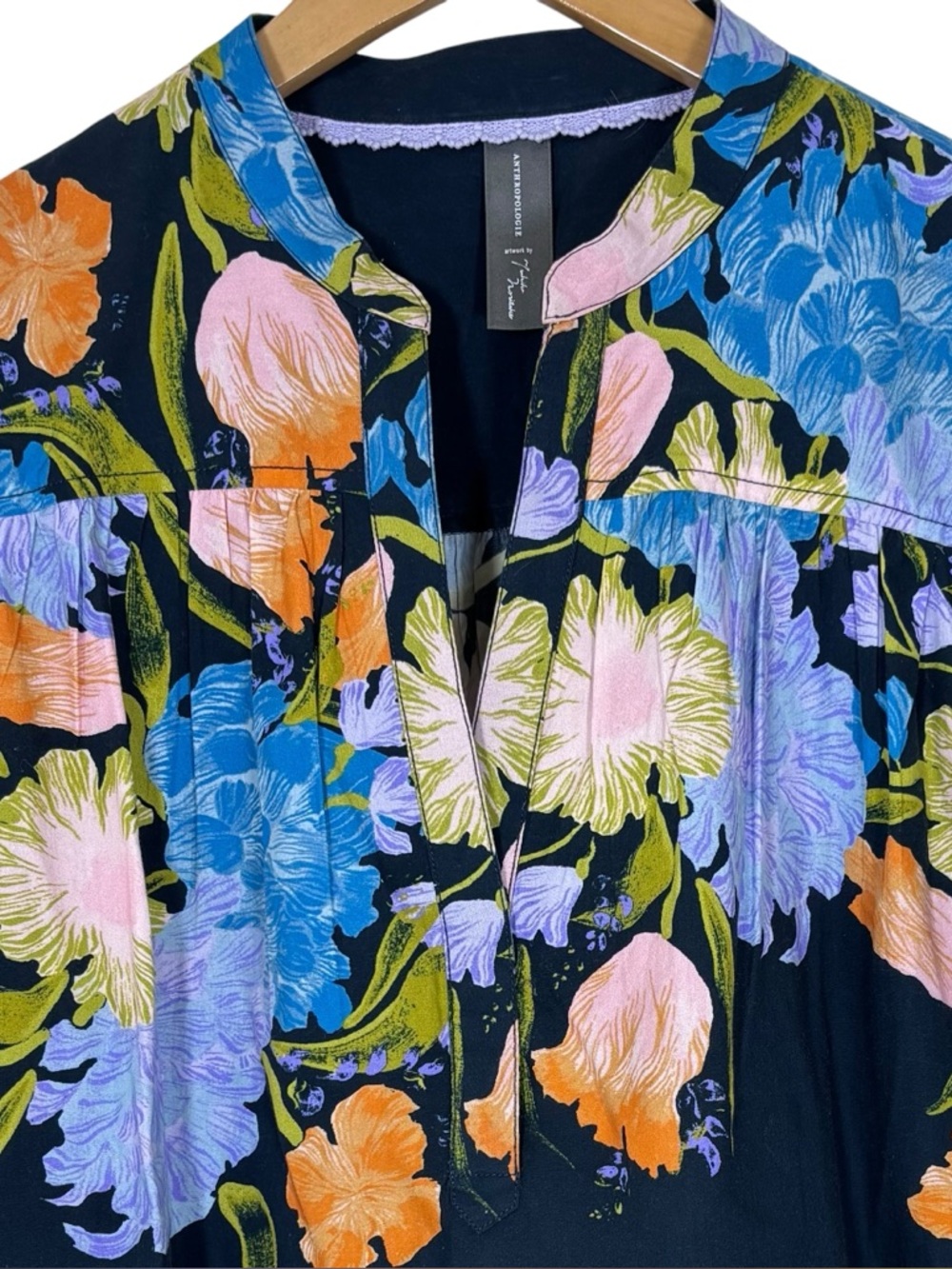 Anthropologie Darcey Floral Swing Top XL - Picture 4 of 10